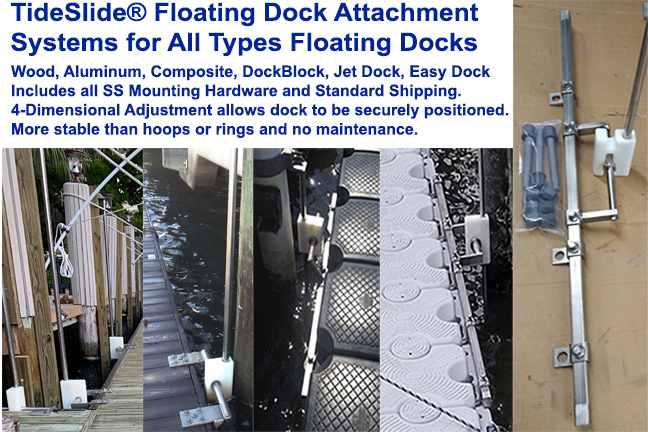 TS TideSlide® Bolt-On Floating Dock Attachment System 5-7ft